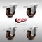 Service Caster 4 Inch SS High Temp Glass Filled Nylon Top Plate Caster Set Total Lock Brake SCC SCC-SSTTL20S414-GFNSHT-4 - alternate 4